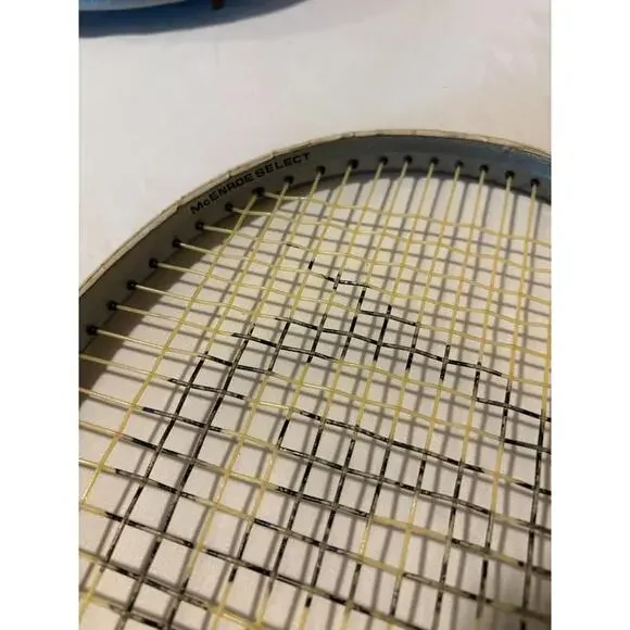 Vintage Dunlop Max 200g John McEnroe Tennis Racquet L4 4 1/2 Leather Grip Case